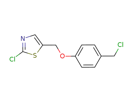 Molecular Structure of 1234623-97-2 (4-((2-chlorothiazol-5-yl)methoxy)benzyl chloride)