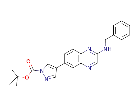 4-(2-benzylamino-quinoxalin-6-yl)pyrazole-1-carboxylic acid tert-butyl ester
