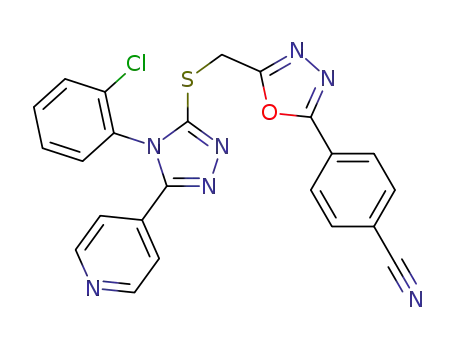 C<sub>23</sub>H<sub>14</sub>ClN<sub>7</sub>OS