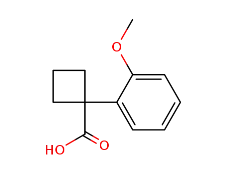 Molecular Structure of 74205-38-2 (1-(2-methoxyphenyl)cyclobutane-1-carboxylic acid)