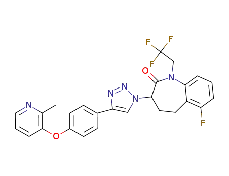 6-fluoro-3-(4-{4-[(2-methylpyridin-3-yl)oxy]phenyl}-1H-1,2,3-triazol-1-yl)-1-(2,2,2-trifluoroethyl)-1,3,4,5-tetrahydro-2H-1-benzazepin-2-one