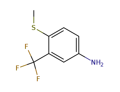 Molecular Structure of 63094-56-4 (4-METHYLTHIO-3-(TRIFLUOROMETHYL)ANILINE)