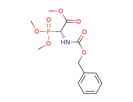 Molecular Structure of 923977-79-1 (Glycine, 2-(diMethoxyphosphinyl)-N-[(phenylMethoxy)carbonyl]-, Methyl ester, (2R)-)
