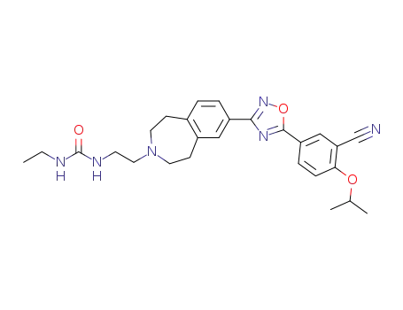N-{2-[7-(5-{3-cyano-4-[(1-methylethyl)oxy]phenyl}-1,2,4-oxadiazol-3-yl)-1,2,4,5-tetrahydro-3H-3-benzazepin-3-yl]ethyl}-N'-ethylurea
