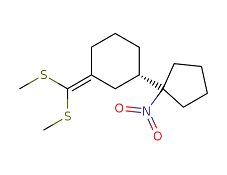 (S)-1-(bis-methylsulfanyl-methylene)-3-(1-nitro-cyclopentyl)-cyclohexane