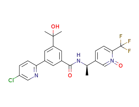 3-(5-chloropyridin-2-yl)-5-(1-hydroxy-1-methylethyl)-N-{(1R)-1-[1-oxido-6-(trifluoromethyl)pyridin-3-yl]ethyl}benzamide