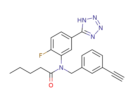 N-(3-ethynylbenzyl)-N-[2-fluoro-5-(1H-tetrazol-5-yl)phenyl]pentanamide