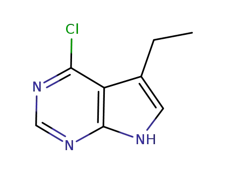 Molecular Structure of 1004992-44-2 (4-Chloro-5-ethyl-7H-pyrrolo[2,3-d]pyrimidine)
