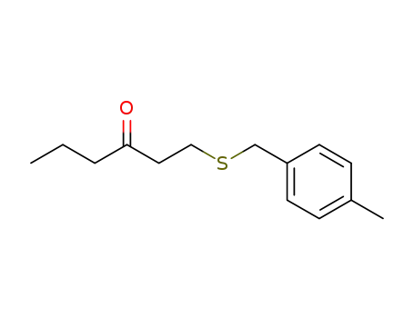 1-(4-methyl-benzylsulfanyl)-hexan-3-one
