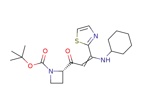 (S)-1-(N-tert-butyloxycarbonylazetidin-2-yl)-3-cyclohexylamino-3-(thiazol-2-yl)prop-2-en-1-one