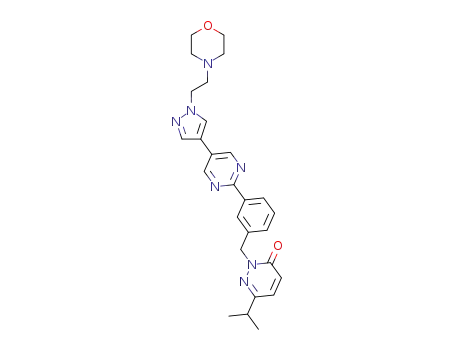6-isopropyl-2-(3-{5-[1-(2-morpholin-4-ylethyl)-1H-pyrazol-4-yl]pyrimidin-2-yl}benzyl)-2H-pyridazin-3-one