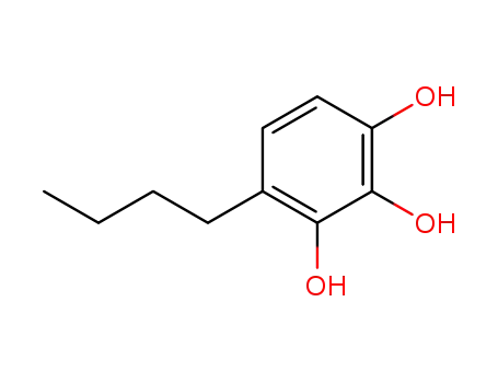 Molecular Structure of 14503-28-7 (4-butylbenzene-1,2,3-triol)