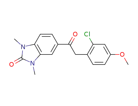 5-[2-(2-chloro-4-methoxy-phenyl)-acetyl]-1,3-dimethyl-1,3-dihydro-benzoimidazol-2-one
