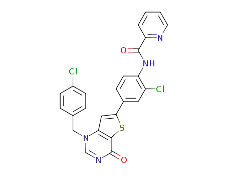 pyridine-2-carboxylic acid {2-chloro-4-[1-(4-chloro-benzyl)-4-oxo-1,4-dihydro-thieno[3,2-d]pyrimidin-6-yl]-phenyl}-amide
