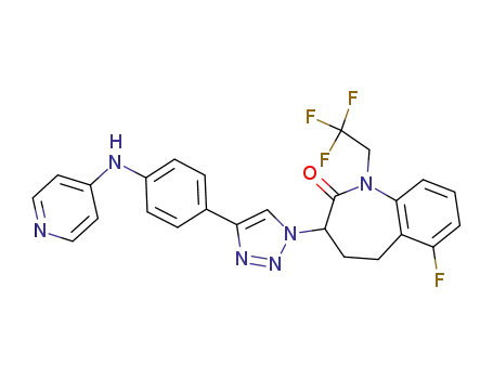 6-fluoro-3-{4-[4-(pyridin-4-ylamino)phenyl]-1H-1,2,3-triazol-1-yl}-1-(2,2,2-trifluoroethyl)-1,3,4,5-tetrahydro-2H-1-benzazepin-2-one