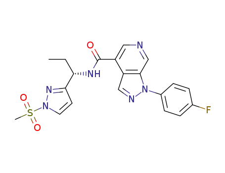 1-(4-fluorophenyl)-1H-pyrazolo[3,4-c]pyridine-4-carboxylic acid [(S)-1-(1-methanesulfonyl-1H-pyrazol-3-yl)-propyl]-amide