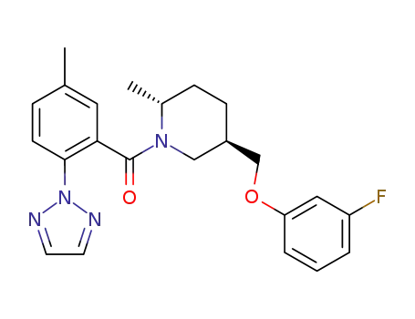 (2R,5R)-5-[(3-fluorophenoxy)methyl]-2-methyl-1-[5-methyl-2-(2H-1,2,3-triazol-2-yl)benzoyl]piperidine