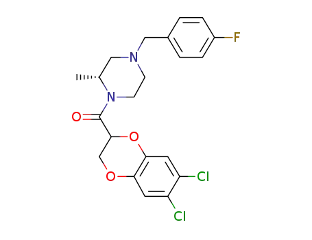 (6,7-dichloro-2,3-dihydro-benzo[1,4]dioxin-2-yl)-[(R)-4-(4-fluoro-benzyl)-2-methyl-piperazin-1-yl]-methanone