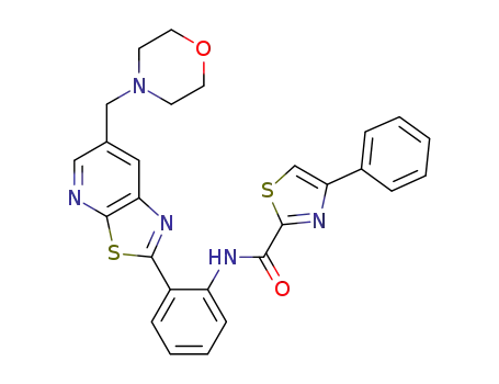 N-(2-(6-(morpholinomethyl)thiazolo[5,4-b]pyridin-2-yl)phenyl)-4-phenylthiazole-2-carboxamide