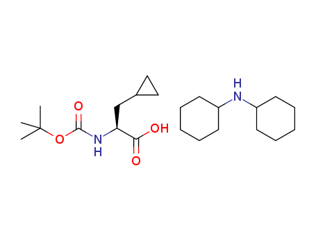 Cyclopropanepropanoic acid, a-[[（1,1-dimethylethoxy)carbonyl]amino]-, （S)-, compd. with N-cyclohexylcyclohexanamine （1:1)[89483-07-8]