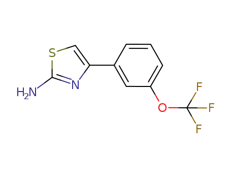 Molecular Structure of 436151-97-2 (4-(3-TRIFLUOROMETHOXY-PHENYL)-THIAZOL-2-YLAMINE)