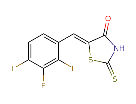Molecular Structure of 1222801-74-2 ((Z)-2-thioxo-5-(2,3,4-trifluorobenzylidene)thiazolidin-4-one)