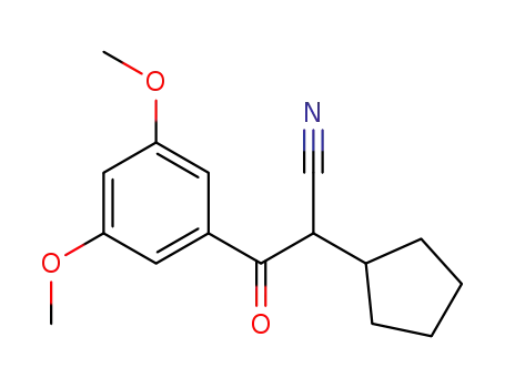Molecular Structure of 1202379-57-4 (α-cyclopentyl-3,5-dimethoxy-β-oxobenzenepropanenitrile)
