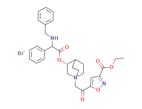 (R)-3-(2-benzylamino-2-phenyl-acetoxy)-1-[2-(3-ethoxycarbonyl-isoxazol-5-yl)-2-oxo-ethyl]-1-azonia-bicyclo[2.2.2]octane bromide