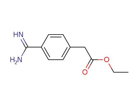 Molecular Structure of 52820-42-5 (Benzeneacetic acid, 4-(aminoiminomethyl)-, ethyl ester)