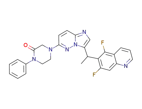 (rac)-4-{3-[1-(5,7-difluoro-quinolin-6-yl)-ethyl]-imidazo[1,2-b]pyridazin-6-yl}-1-phenylpiperazin-2-one