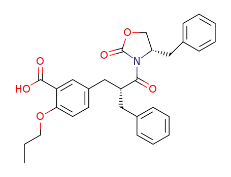 5-((R)-2-benzyl-3-((S)-4-benzyl-2-oxo-oxazolidin-3-yl)-3-oxopropyl)-2-propoxybenzoic acid