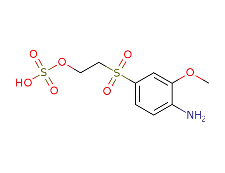 Molecular Structure of 26672-22-0 (2-[(4-amino-3-methoxyphenyl)sulphonyl]ethyl hydrogen sulphate)
