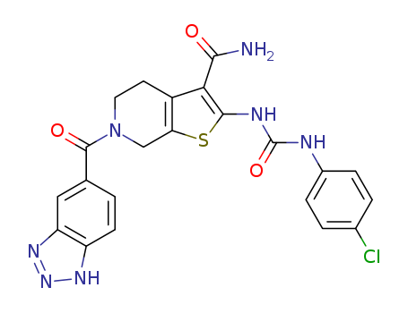 6-(1H-Benzo[d][1,2,3]triazole-5-carbonyl)-2-(3-(4-chlorophenyl)-ureido)-4,5,6,7-tetrahydrothieno[2,3-c]pyridine-3-carboxamide