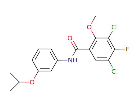 3,5-dichloro-4-fluoro-N-(3-isopropoxyphenyl)-2-methoxybenzamide