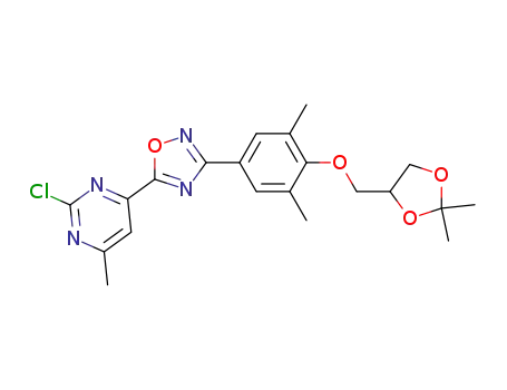 2-chloro-4-{3-[4-(2,2-dimethyl-[1,3]dioxolan-4-ylmethoxy)-3,5-dimethyl-phenyl]-[1,2,4]oxadiazol-5-yl}-6-methyl-pyrimidine