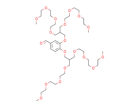 Molecular Structure of 1259292-32-4 (3,4-bis(3-{2-[2-(2-methoxyethoxy)ethoxy]ethoxy}-2-{2-[2-(2-methoxyethoxy)ethoxy]ethoxymethyl}propoxy)benzaldehyde)
