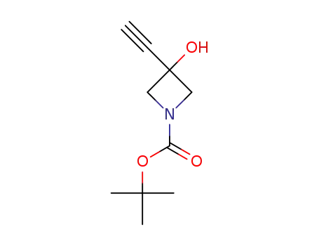 Molecular Structure of 1259034-35-9 (TERT-BUTYL 3-ETHYNYL-3-HYDROXYAZETIDINE-1-CARBOXYLATE)