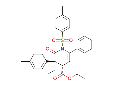 3-ethyl-2-oxo-6-phenyl-1-(toluene-4-sulfonyl)-3-p-tolyl-1,2,3,4-tetrahydropyridine-4-carboxylic acid ethyl ester