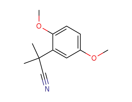 Molecular Structure of 23023-26-9 (2-(2,5-dimethoxyphenyl)-2-methylpropanenitrile)
