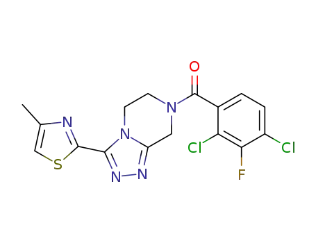 7-[(2,4-dichloro-3-fluorophenyl)carbonyl]-3-(4-methyl-1,3-thiazol-2-yl)-5,6,7,8-tetrahydro[1,2,4]triazolo[4,3-a]pyrazine