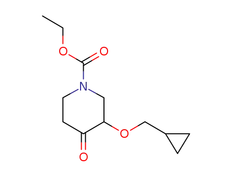 1-Piperidinecarboxylic  acid,  3-(cyclopropylmethoxy)-4-oxo-,  ethyl  ester