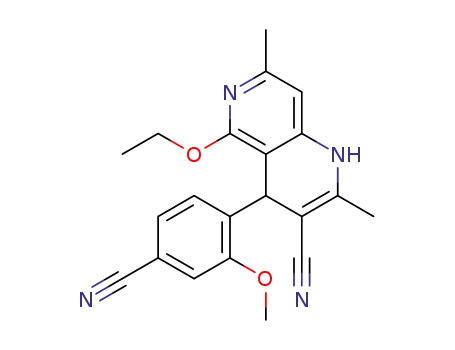 4-(4-Cyano-2-methoxyphenyl)-5-ethoxy-2,7-dimethyl-1,4-dihydro-1,6-naphthyridine-3-carbonitrile