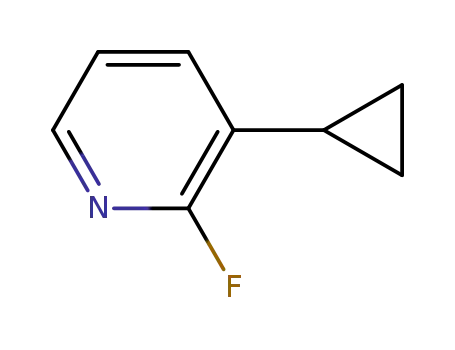 Molecular Structure of 1227177-68-5 (3-cyclopropyl-2-fluoropyridine)