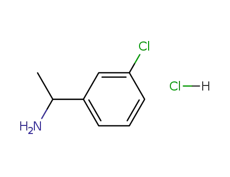 Molecular Structure of 39959-69-8 (1-(3-Chlorophenyl)ethanaMine, HCl)