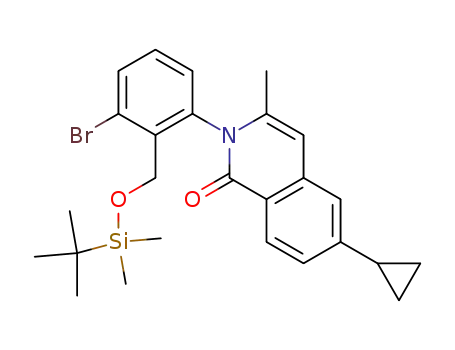 2-[3-Bromo-2-(tert-butyl-dimethyl-silanyloxymethyl)-phenyl]-6-cyclopropyl-3-methyl-2H-isoquinolin-1-one