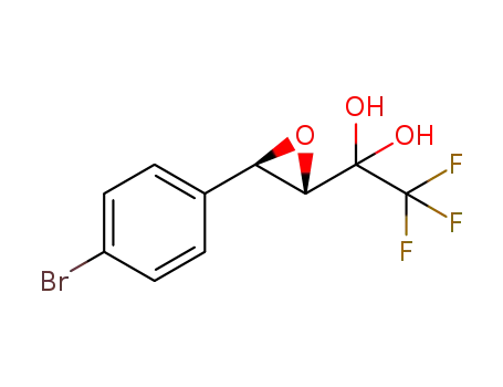 2,2,2-trifluoro-1-((2S,3R)-3-(4-bromophenyl)oxiran-2-yl)ethane-1,1-diol
