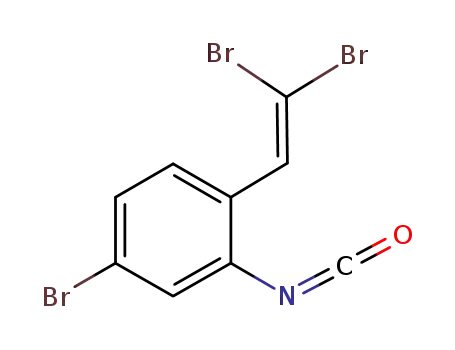 Molecular Structure of 1233516-78-3 (5-bromo-2-(2,2-dibromovinyl)-1-isocyanatobenzene)