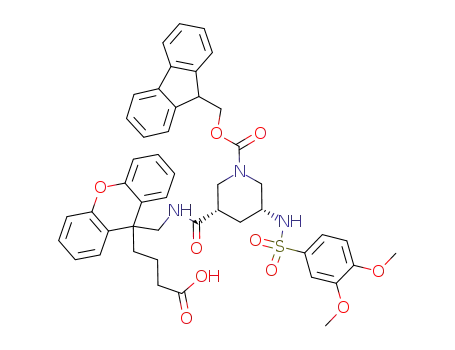 (3S,5R)-3-{[9-(3-carboxy-propyl)-9H-xanthen-9-ylmethyl]-carbamoyl}-5-(3,4-dimethoxy-benzenesulfonylamino)-piperidine-1-carboxylic acid 9H-fluoren-9-ylmethyl ester