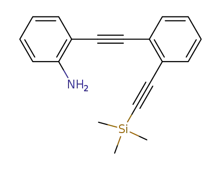 Molecular Structure of 852619-15-9 (2-({2-[(trimethylsilyl)ethynyl]phenyl}ethynyl)aniline)