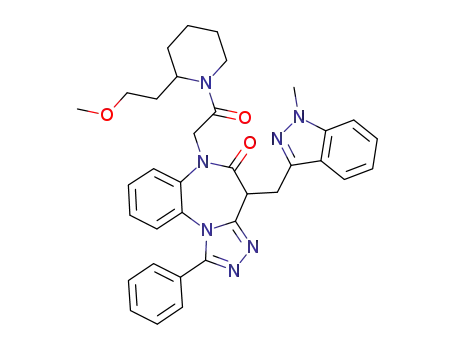 6-{2-[2-(2-methoxyethyl)piperidin-1-yl]-2-oxoethyl}-4-[(1-methyl-1H-indazol-3-yl)methyl]-1-phenyl-4H-[1,2,4]triazolo[4,3-a][1,5]benzodiazepin-5(6H)-one